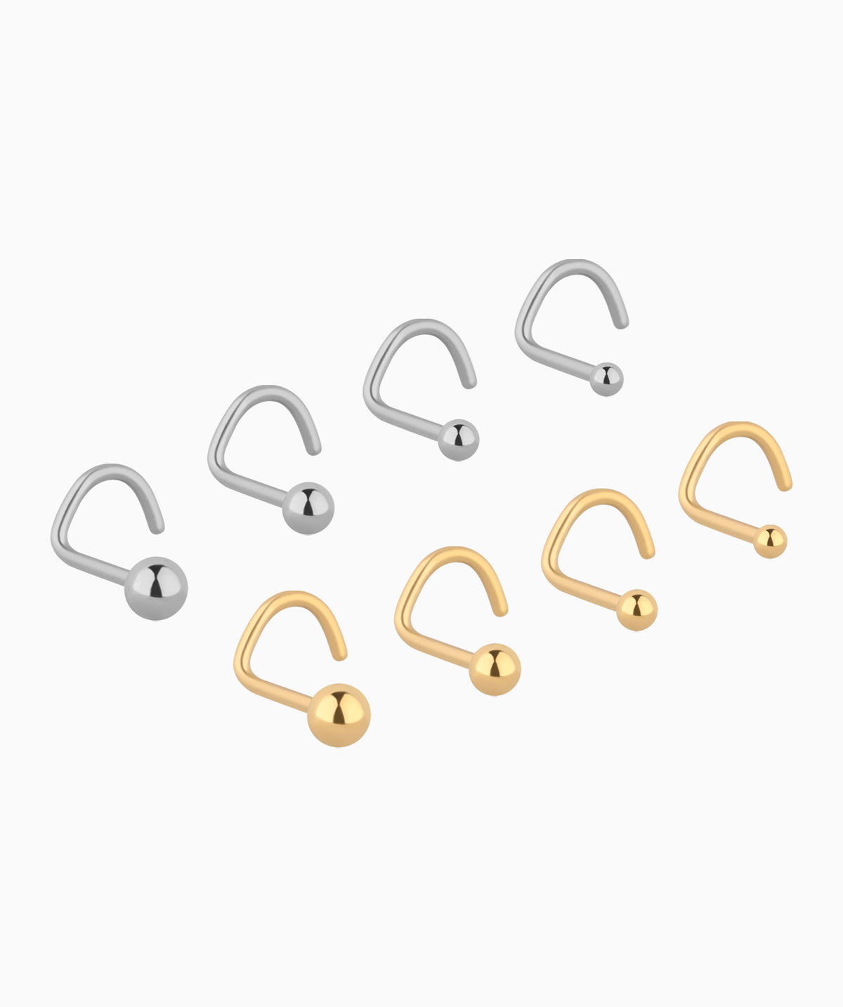 Basic Ball Nose Stud - Stainless Steel - Nostril - Oumo Jewelry