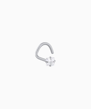 Square Gemstone Nose Stud - OumoJewelry