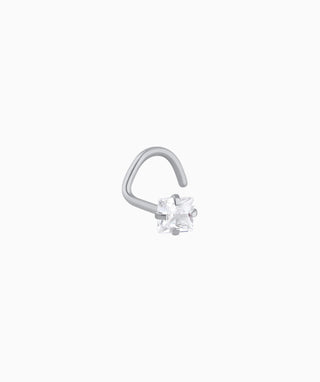 Square Gemstone Nose Stud - OumoJewelry