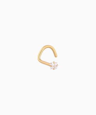 Square Gemstone Nose Stud - OumoJewelry