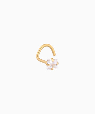 Square Gemstone Nose Stud - OumoJewelry