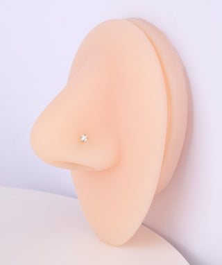 Square Gemstone Nose Stud - OumoJewelry