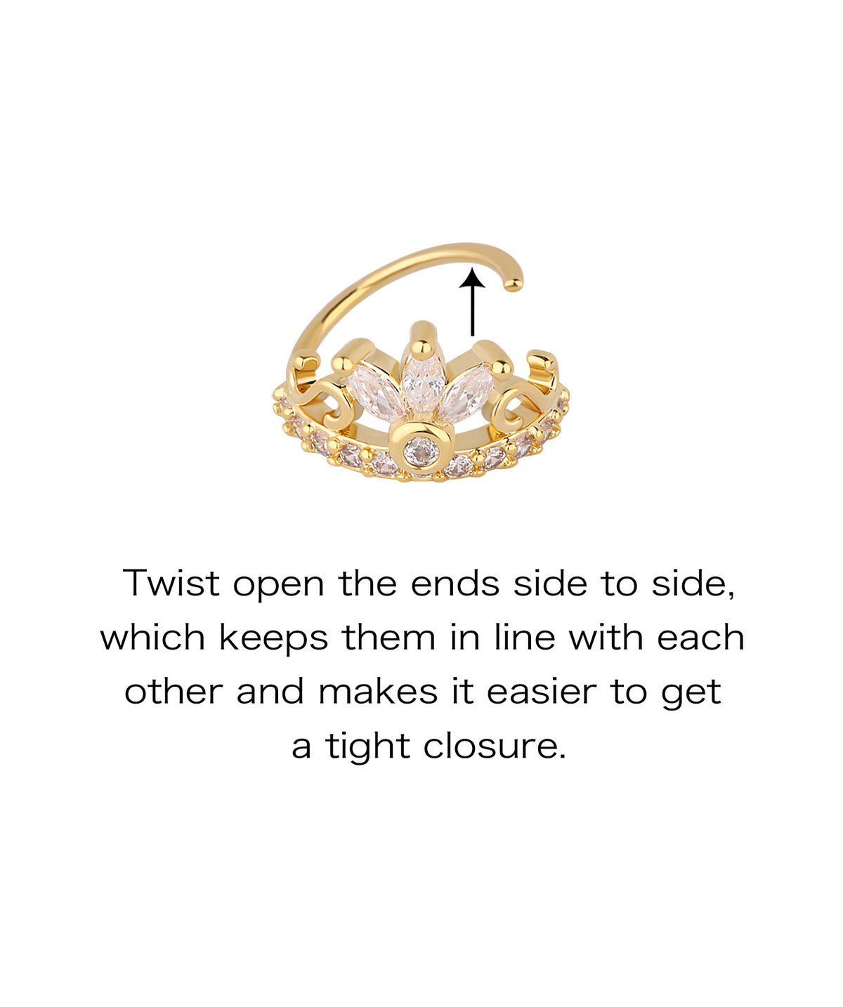 Crown Seamless Ring - Stainless Steel - Septum - Oumo Jewelry