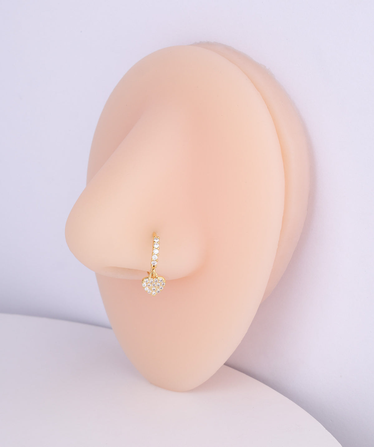 Heart Drop Seamless Ring - Stainless Steel - Septum - Oumo Jewelry