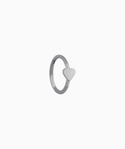 Titanium Heart Clicker Hoop - Titanium - Lobe, Upper Lobe, Conch - Oumo Jewelry
