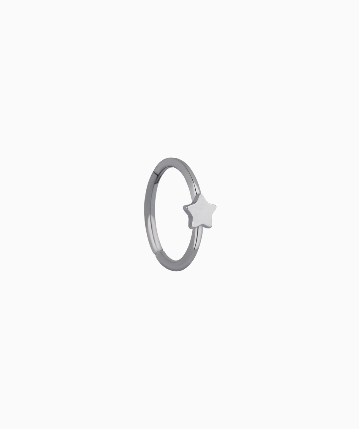 Titanium Star Clicker Hoop - Titanium - Conch, Lip - Oumo Jewelry