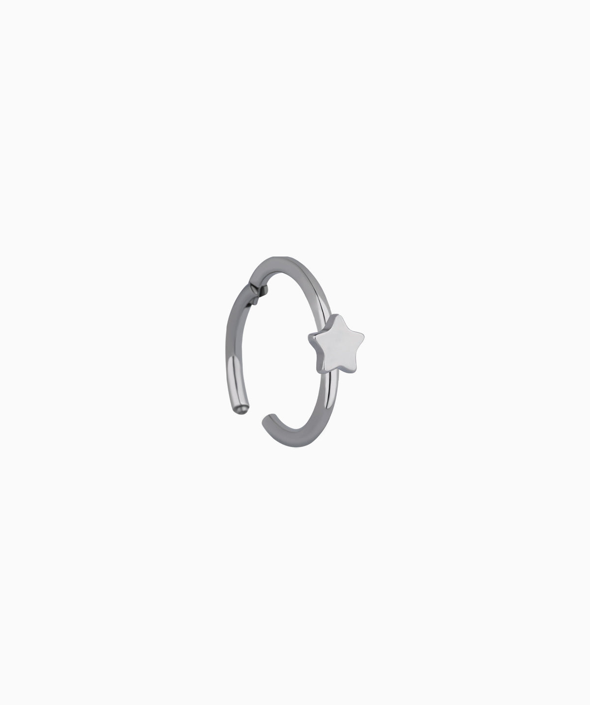 Titanium Star Clicker Hoop - Titanium - Conch, Lip - Oumo Jewelry