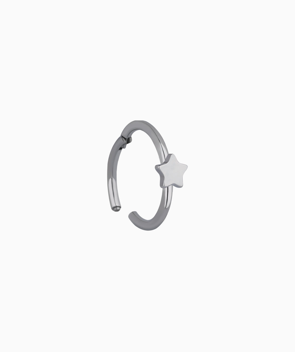 Titanium Star Clicker Hoop - Titanium - Conch, Lip - Oumo Jewelry