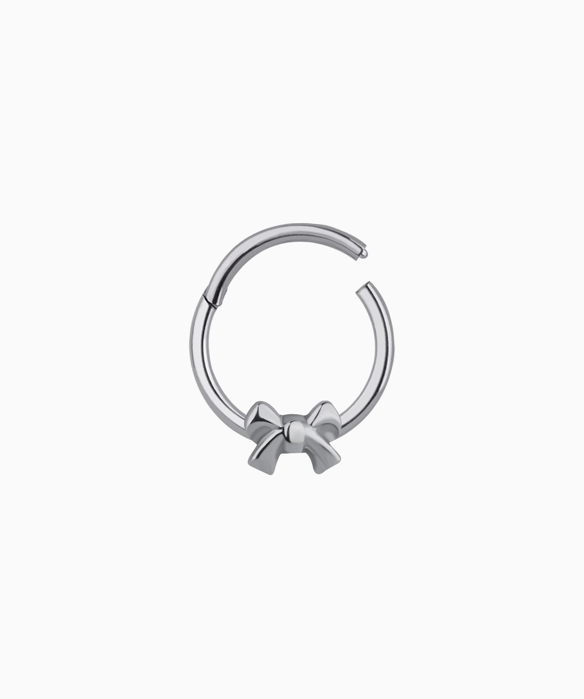 Titanium Bow Clicker Hoop - Titanium - Daith, Septum - Oumo Jewelry