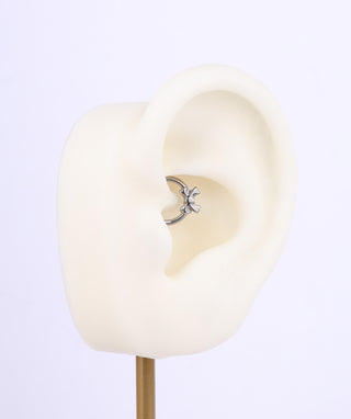Titanium Bow Clicker Hoop - OumoJewelry