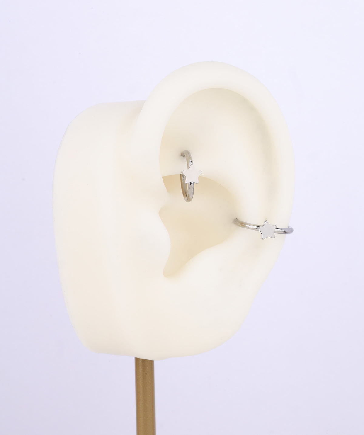 Titanium Star Clicker Hoop - Titanium - Conch, Lip - Oumo Jewelry