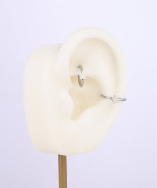 Titanium Star Clicker Hoop - OumoJewelry