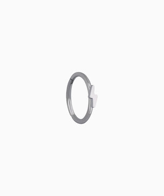Titanium Lightning Clicker Hoop - OumoJewelry