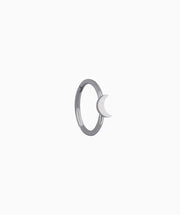 Titanium Crescent Moon Clicker Hoop - Titanium - Conch, Lip - Oumo Jewelry