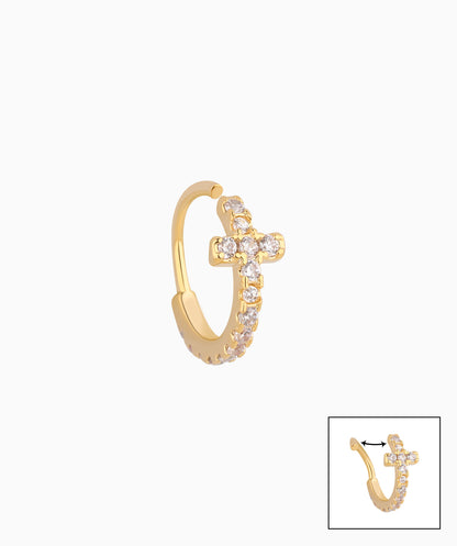 Shiny Cross Seamless Ring