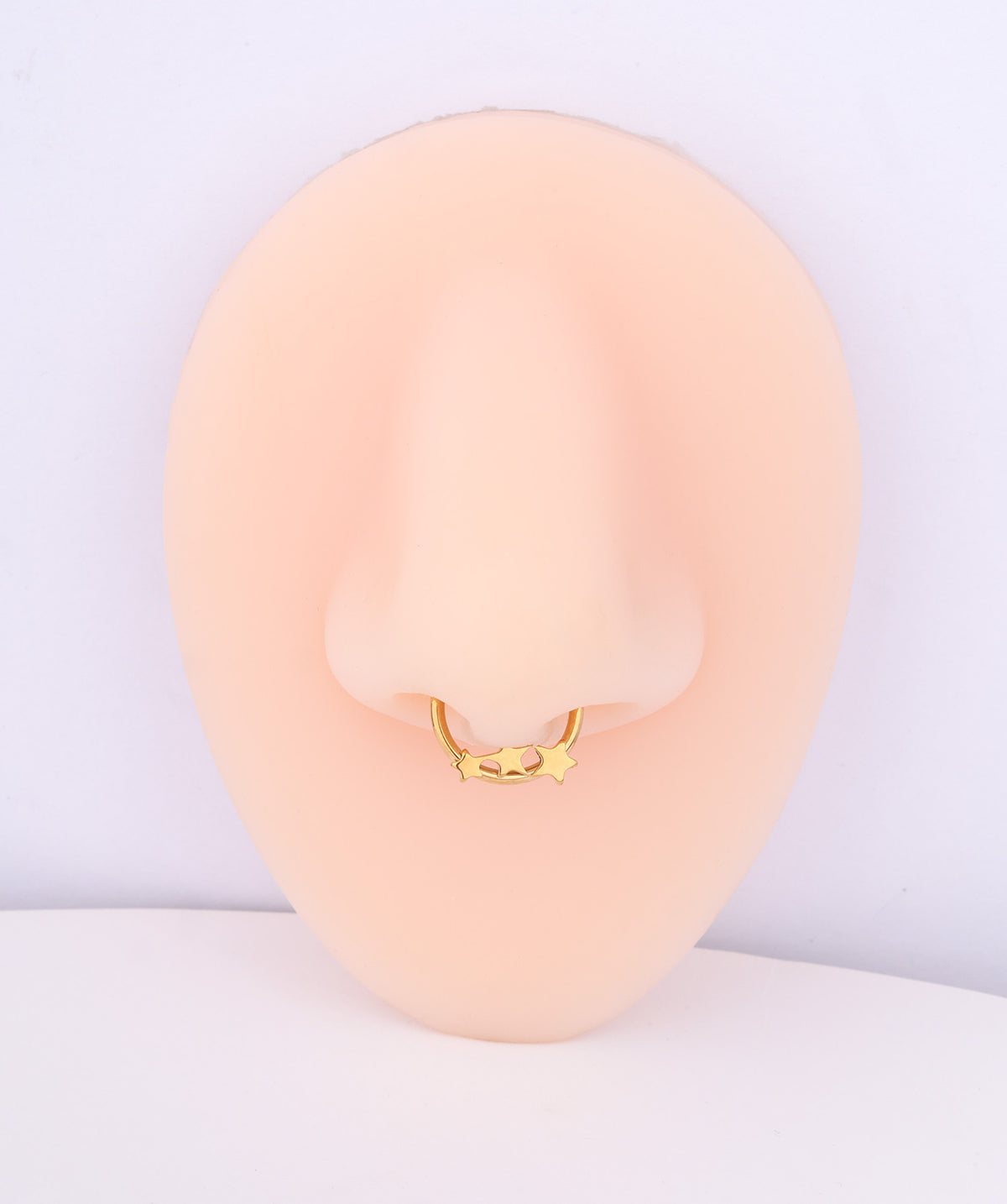 Titanium Trio Star Clicker Hoop - Titanium - Daith, Septum - Oumo Jewelry