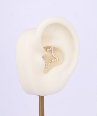 Titanium Sparkle Star Clicker Hoop - OumoJewelry
