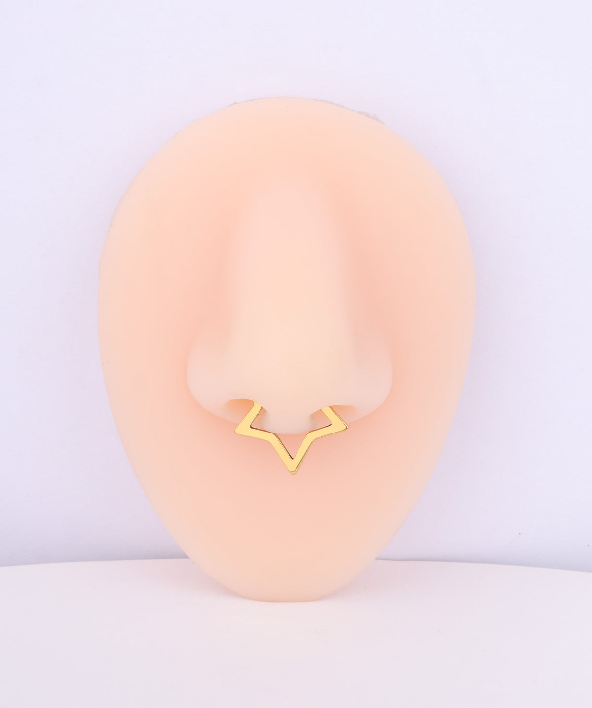 Titanium Star Clicker Hoop - Titanium - Upper Lobe, Daith, Tragus - Oumo Jewelry