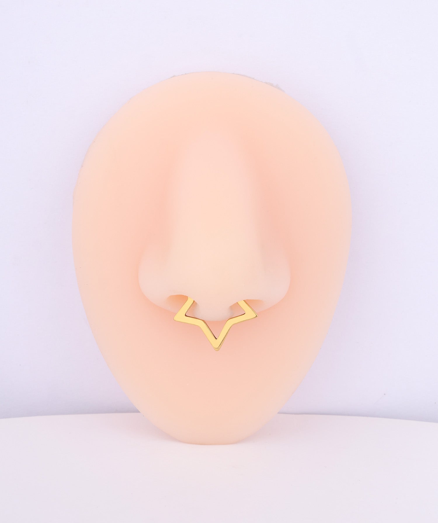 Titanium Simple Star Clicker Hoop - OumoJewelry