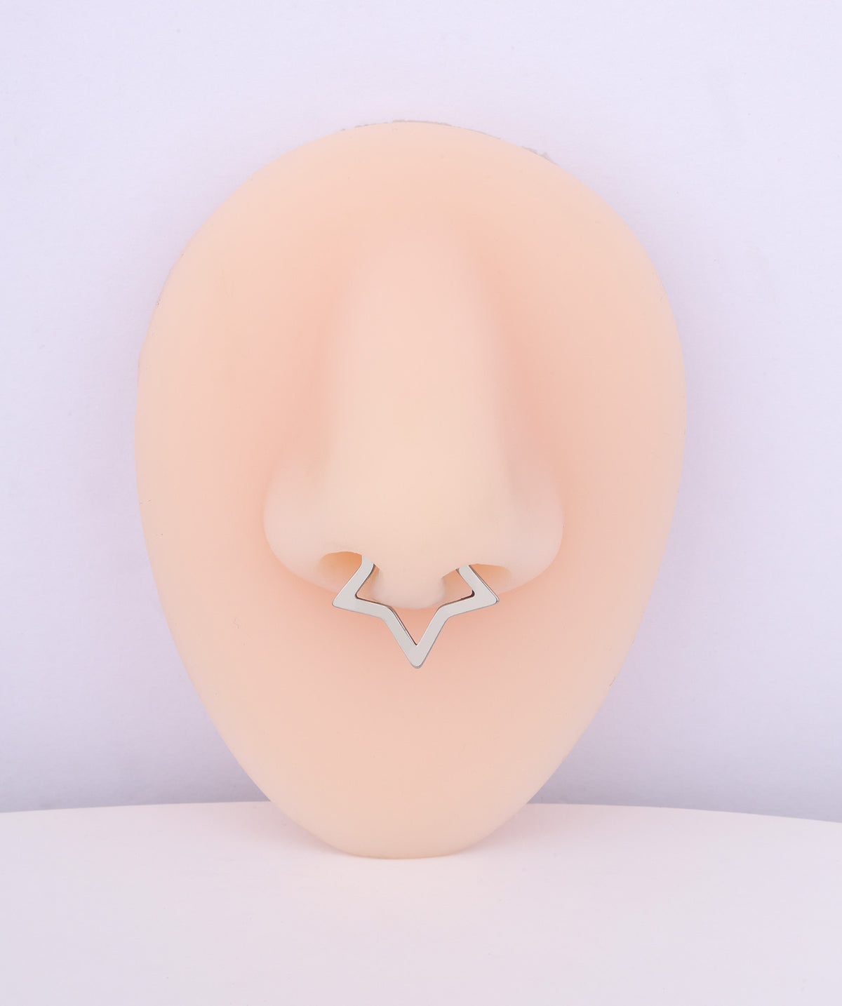 Titanium Star Clicker Hoop - Titanium - Upper Lobe, Daith, Tragus - Oumo Jewelry