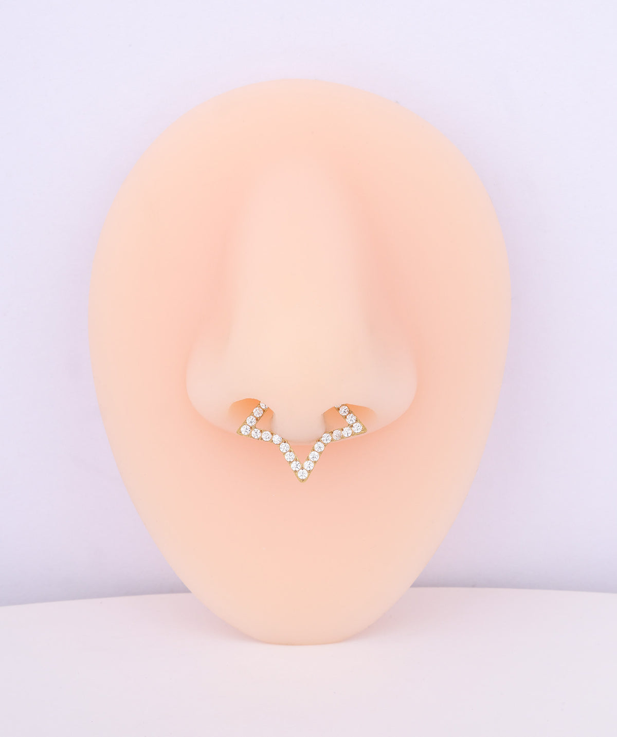 Titanium Sparkle Star Clicker Hoop - Titanium - Daith, Septum - Oumo Jewelry