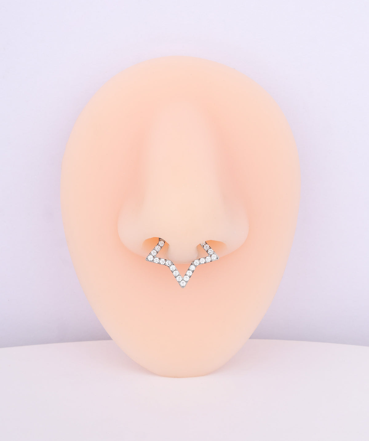 Titanium Sparkle Star Clicker Hoop - Titanium - Daith, Septum - Oumo Jewelry