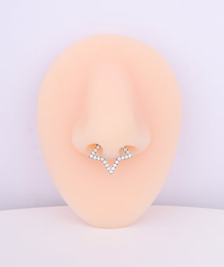 Titanium Sparkle Star Clicker Hoop - OumoJewelry