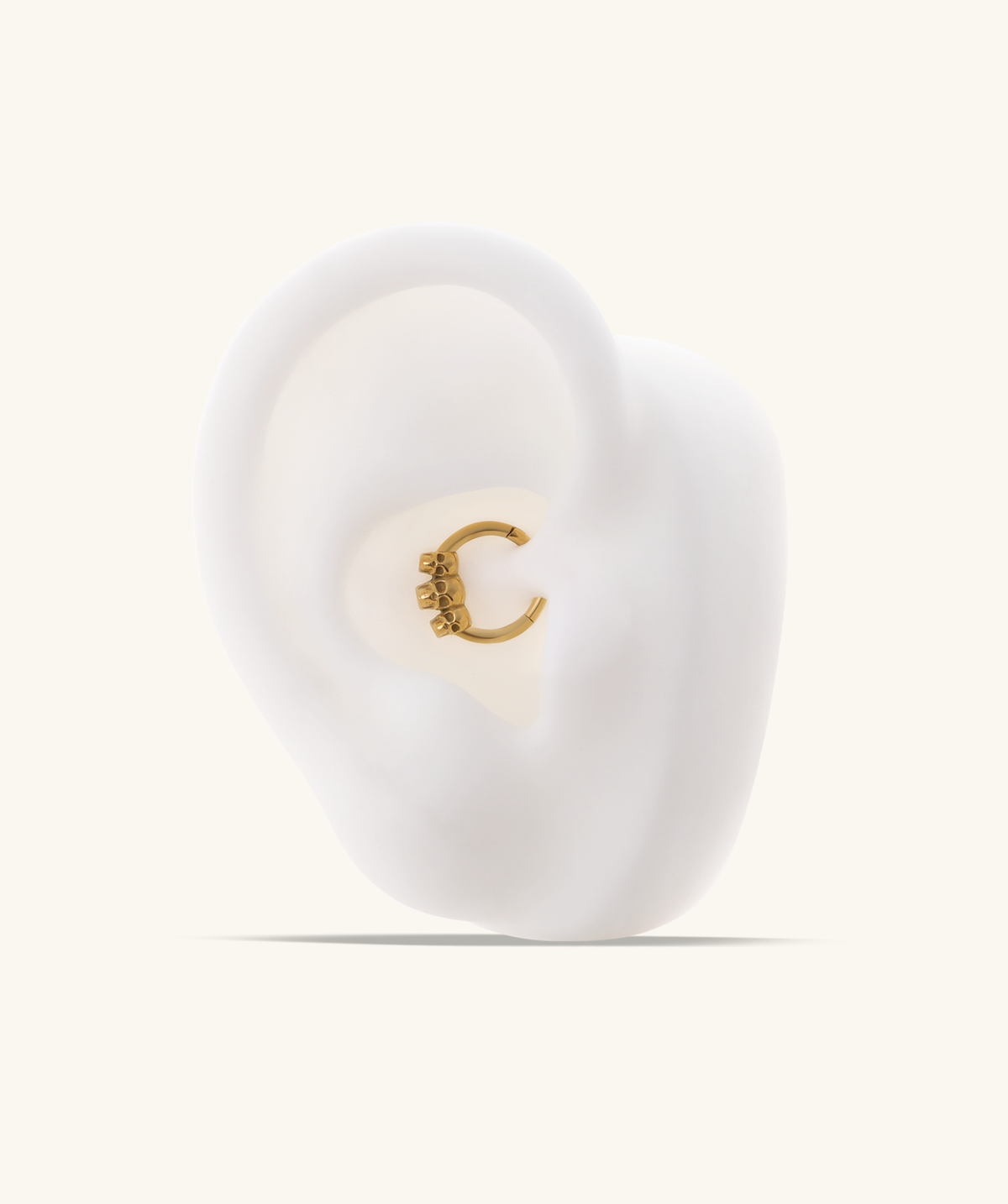Skull Clicker Hoop - Stainless Steel - Daith, Septum - Oumo Jewelry
