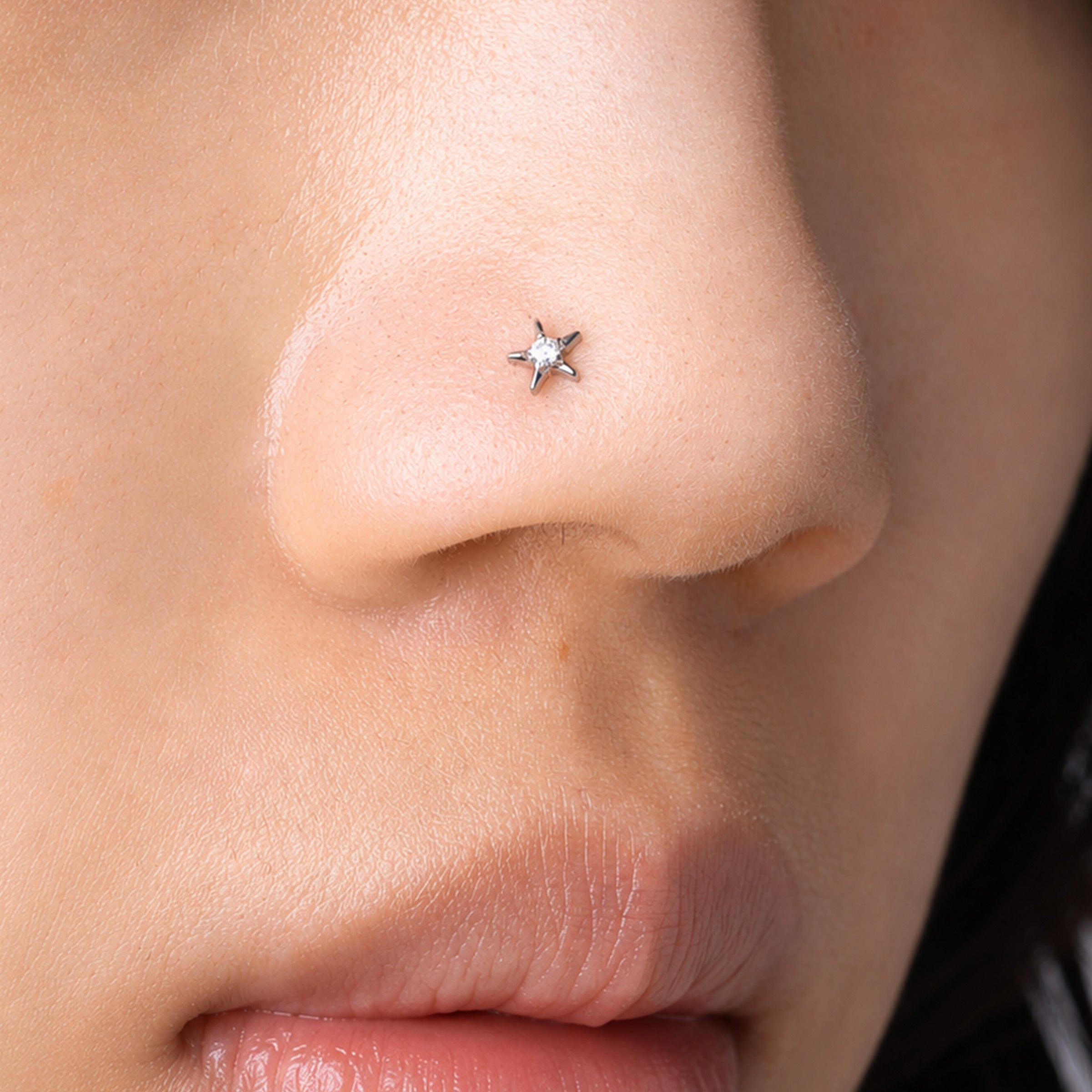 Titanium Star Nose Stud
