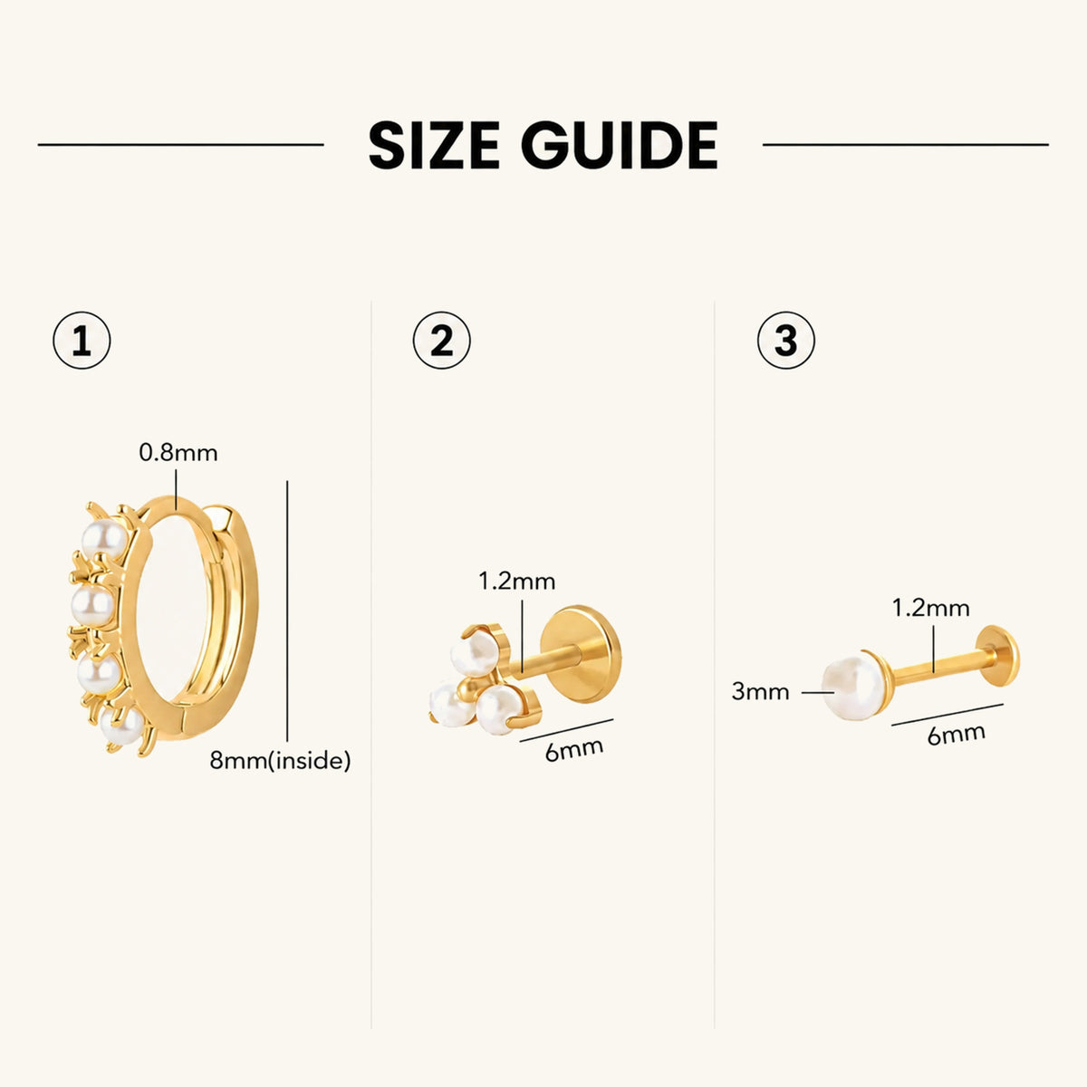 Pearl Earrings Set