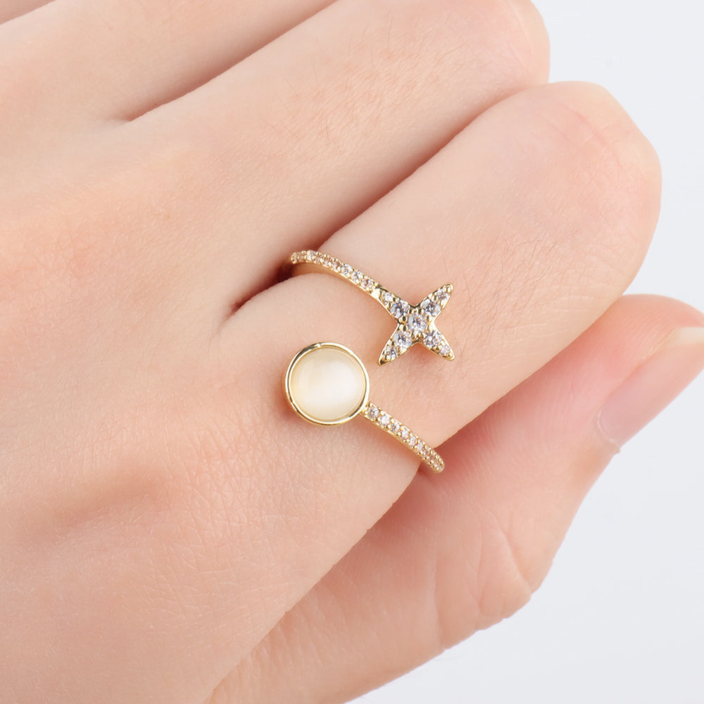 Opal Star Ring - OhmoJewelry