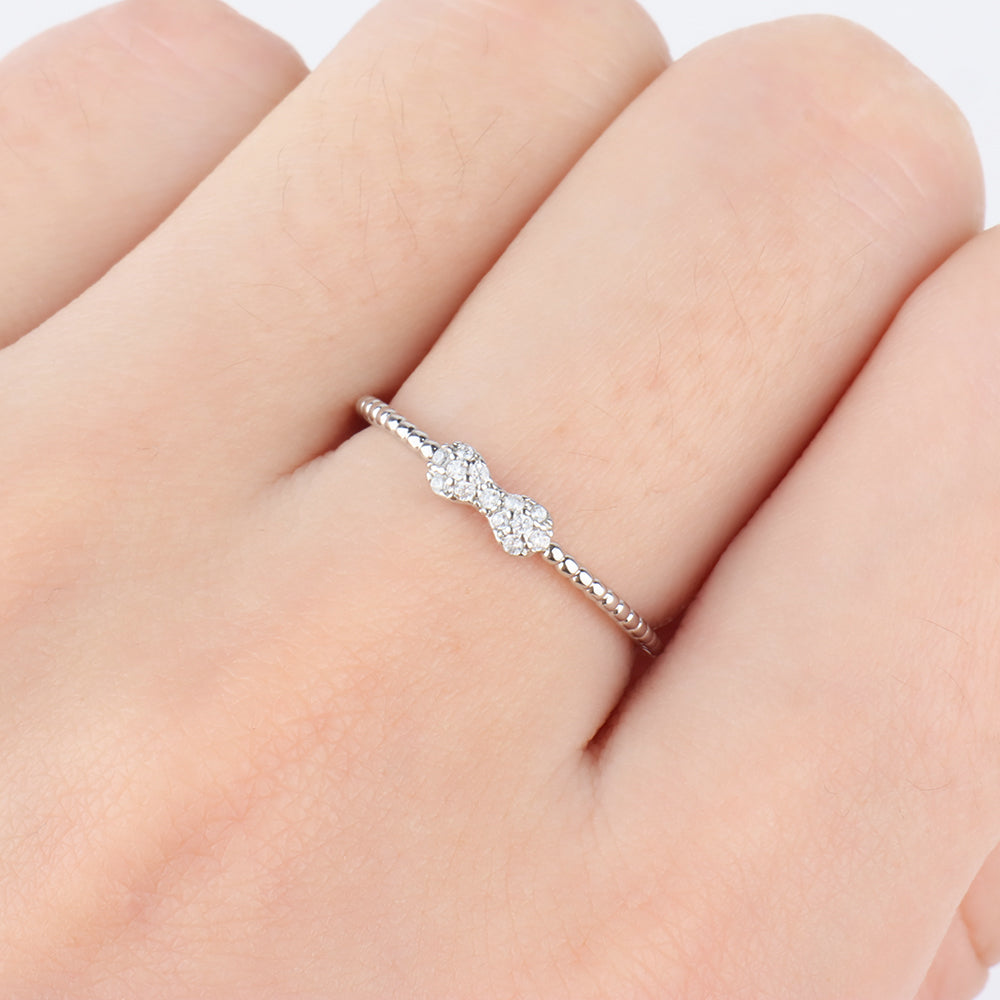 Sparkling Bow Ring - OhmoJewelry