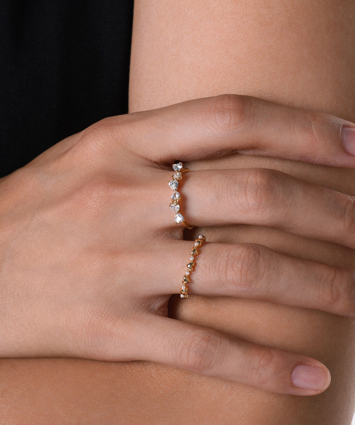 Sparkle Bow Ring - Brass - Oumo Jewelry