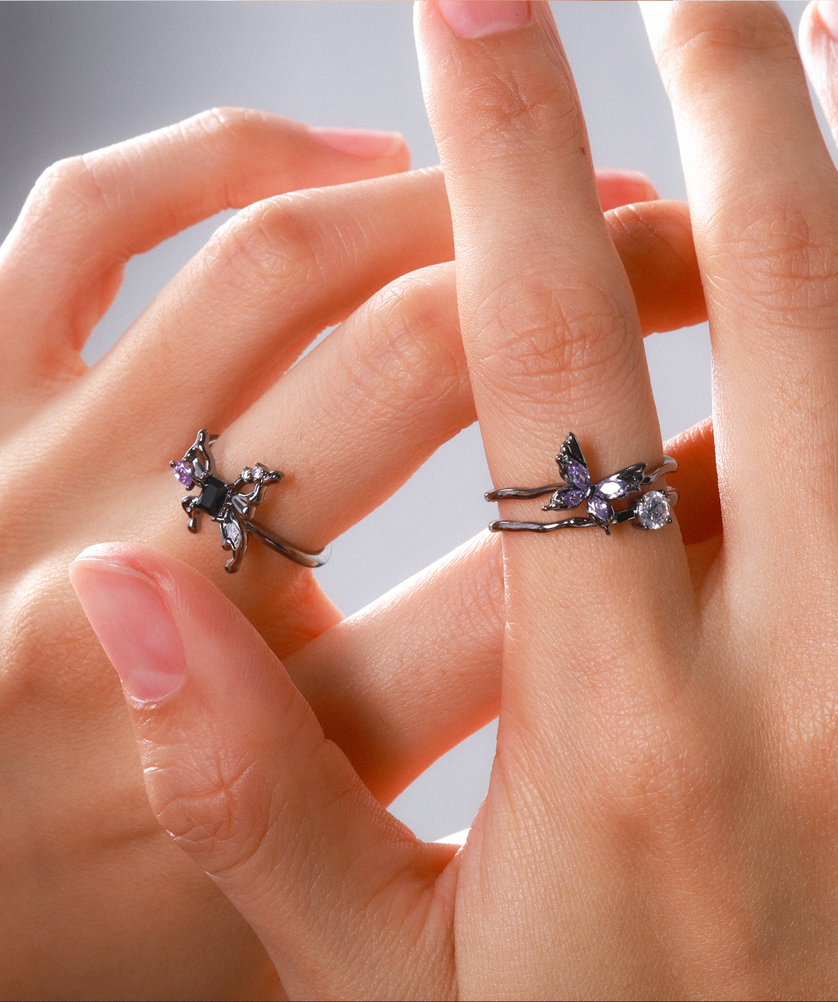 Blackwing Butterfly Ring - Brass - Oumo Jewelry