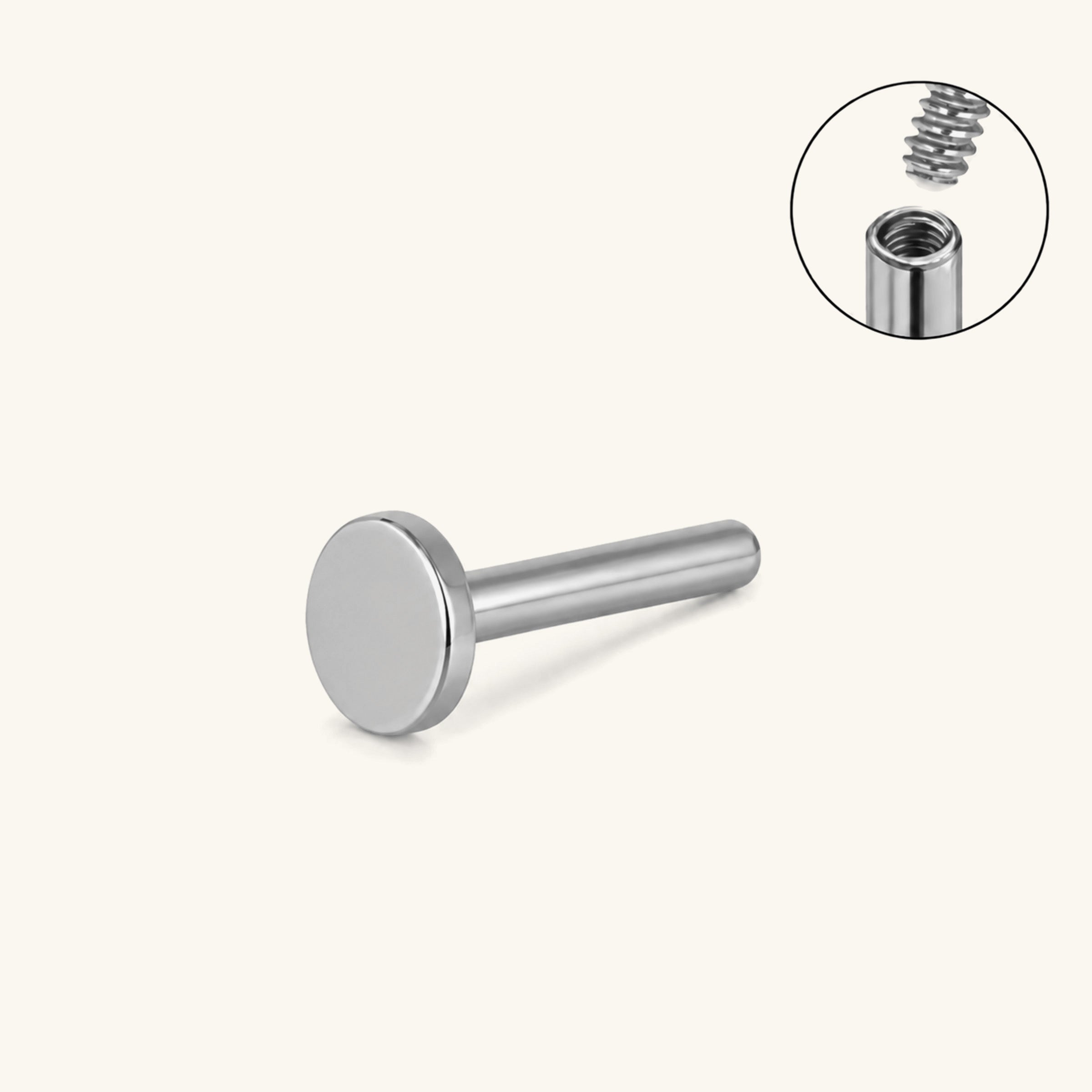 Internal Threaded Flat Back Post (Titanium)