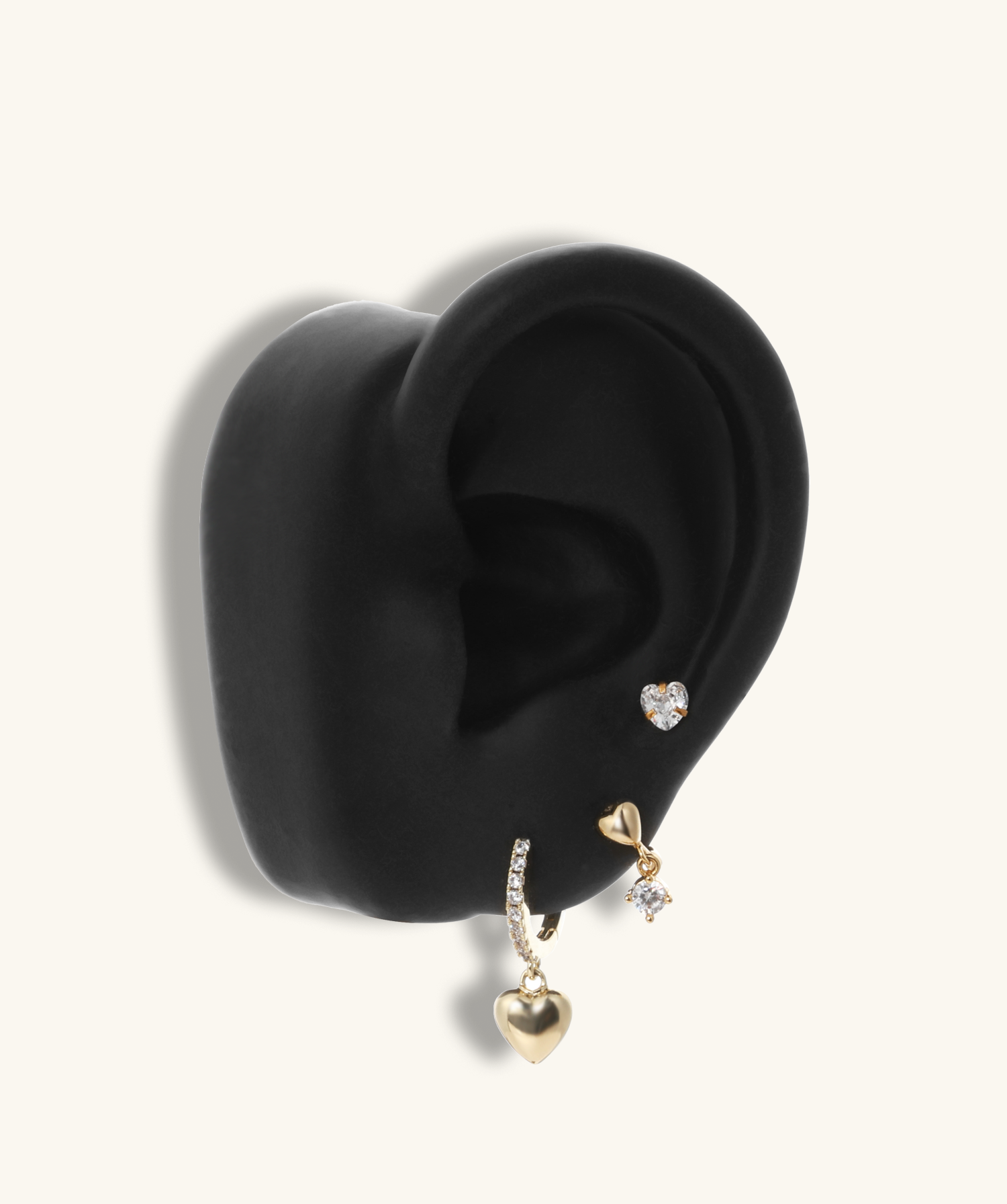Heart Hoop & Stud Earrings Set - OumoJewelry