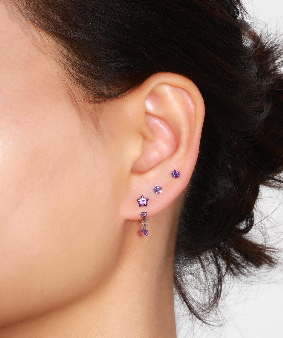 Titanium Dreamy Purple Starry Set - Titanium - Oumo Jewelry