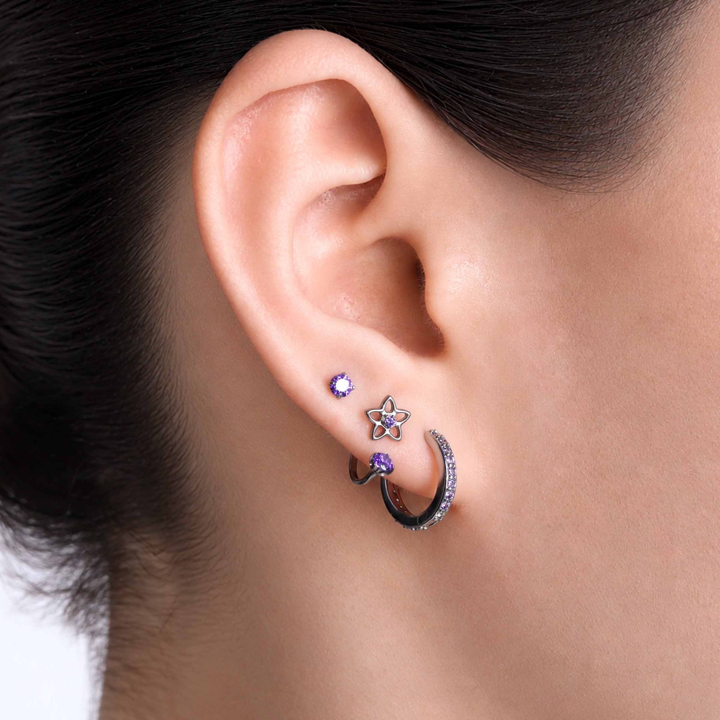 Vanna Flower Ear Stack Set