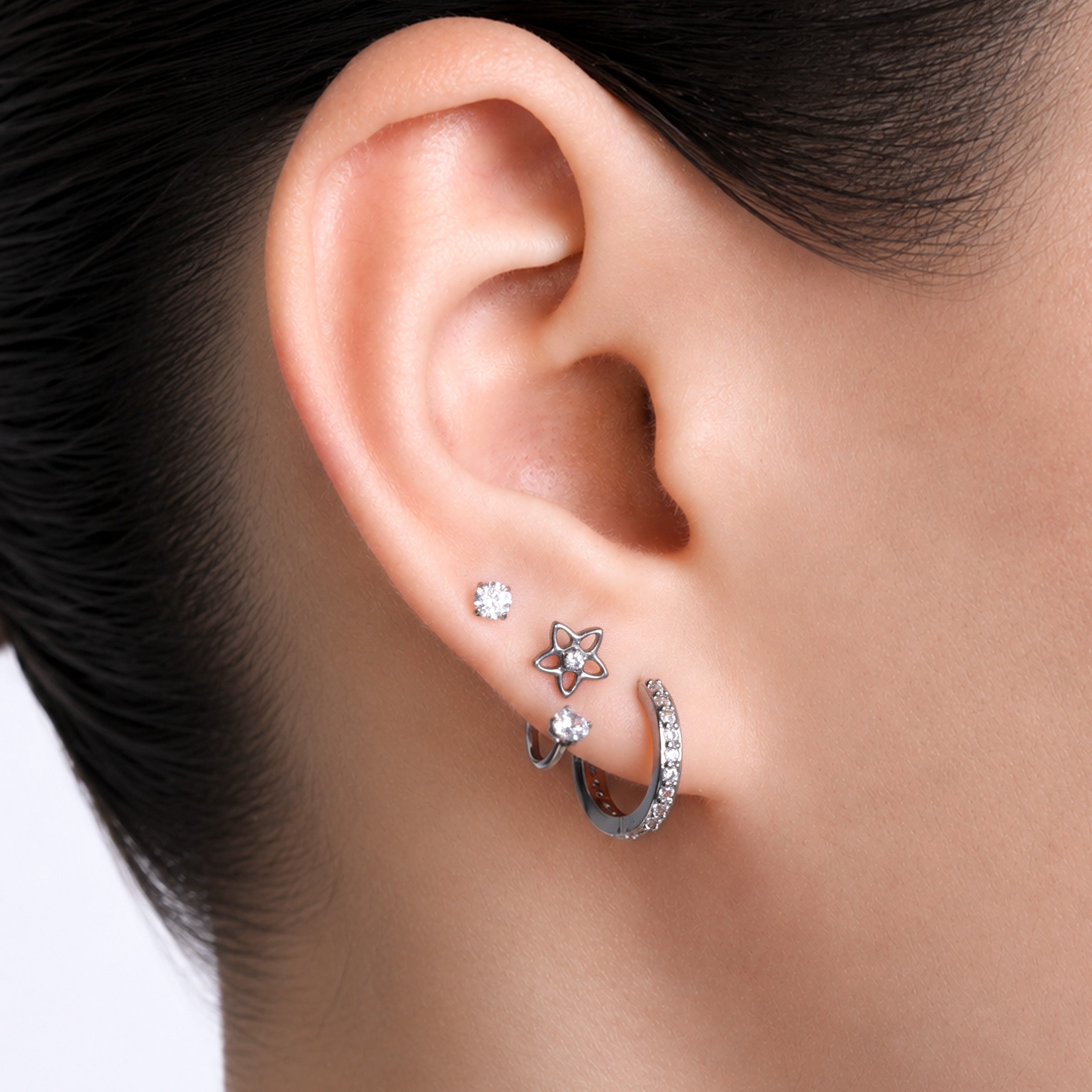 Vanna Flower Ear Stack Set
