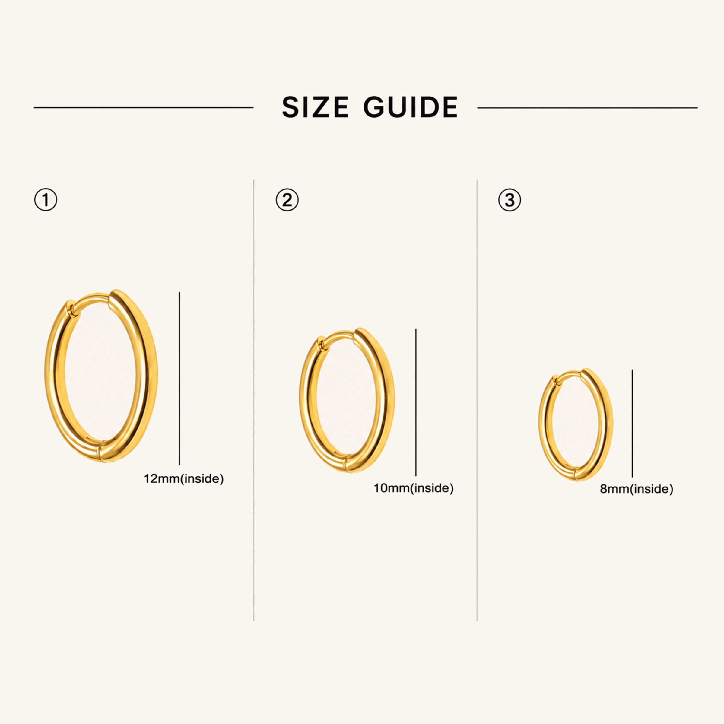 Titanium Basic Hoop Earrings Set
