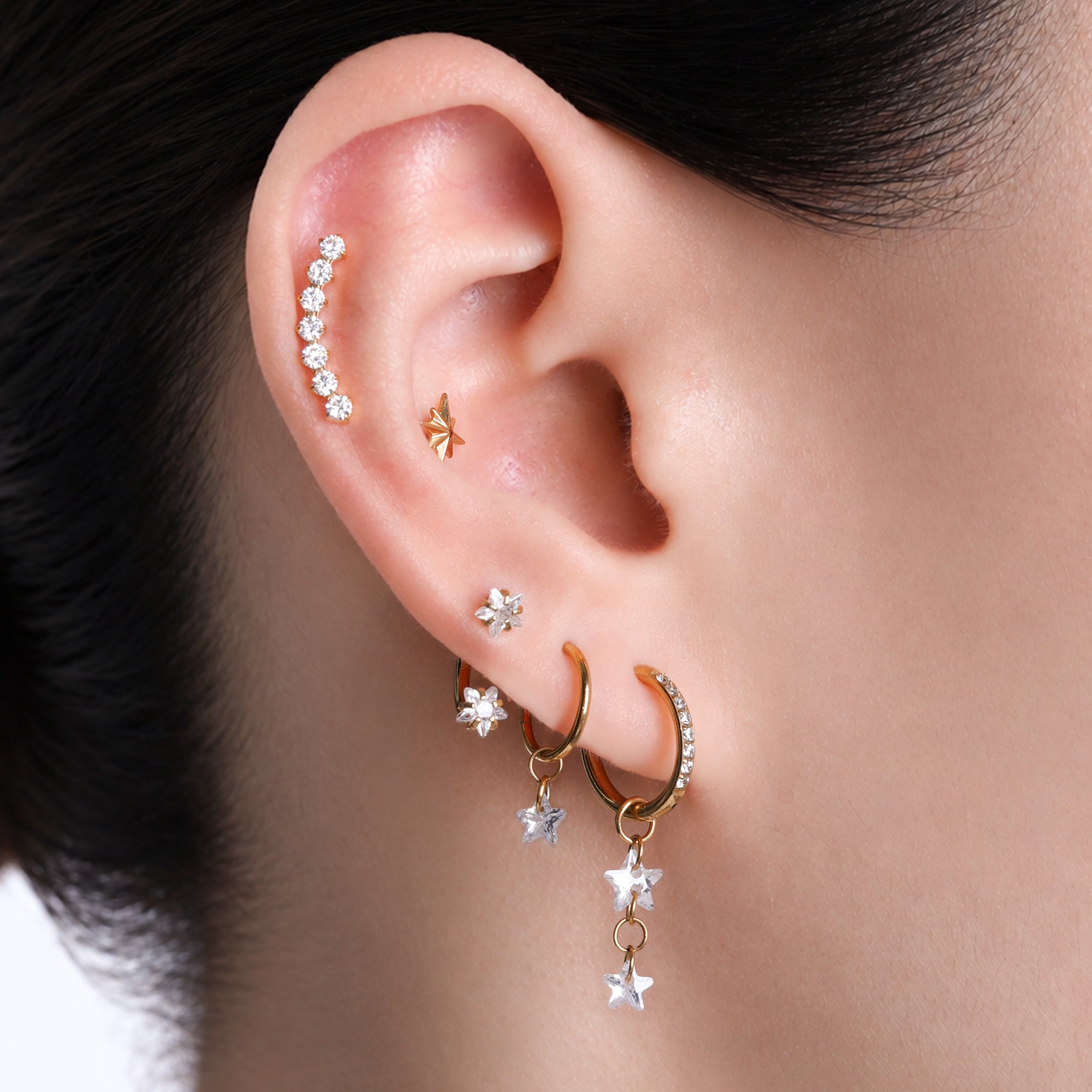 Noemi Star Ear Stack Set