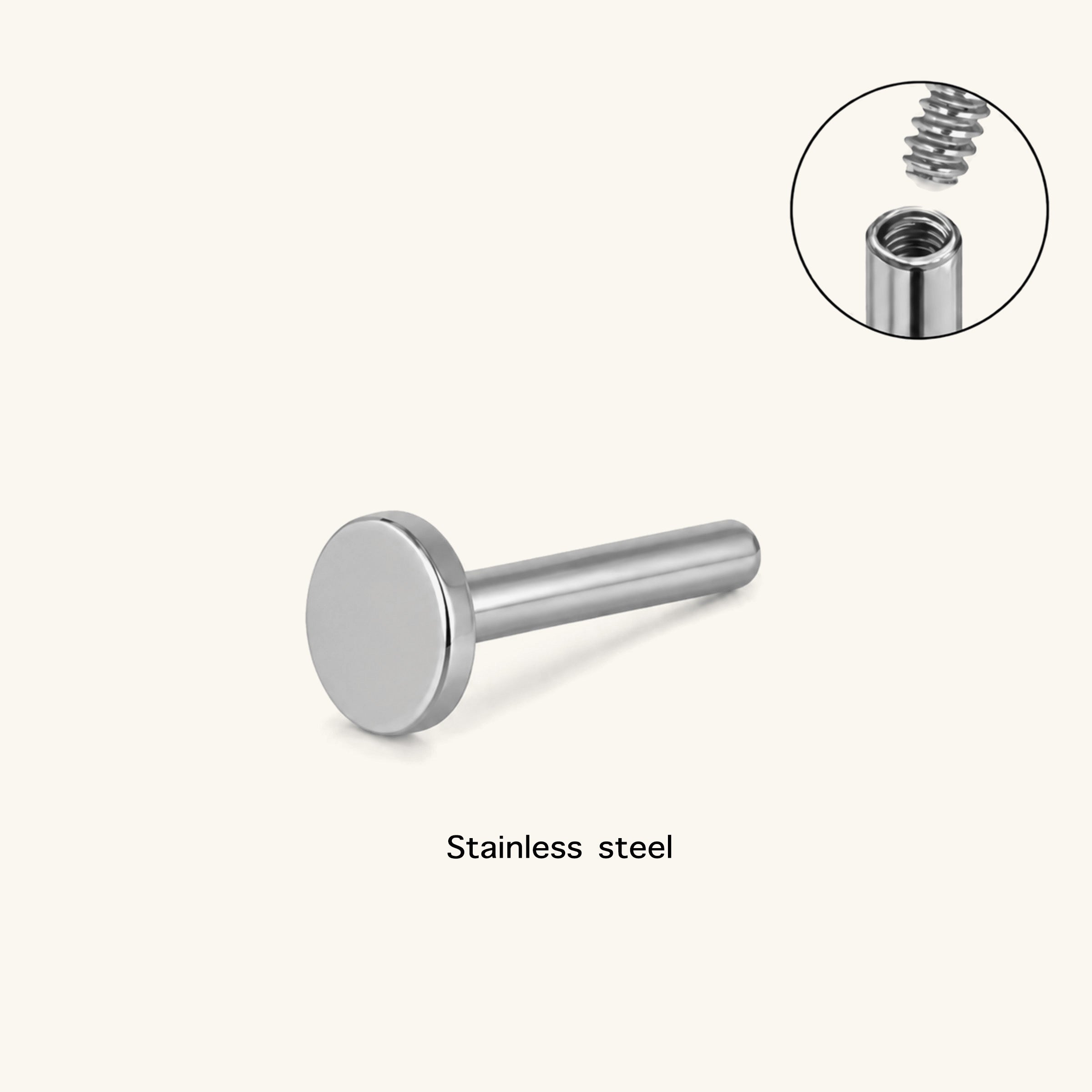 Internal Threaded Flat Back Post (Stainless Steel)
