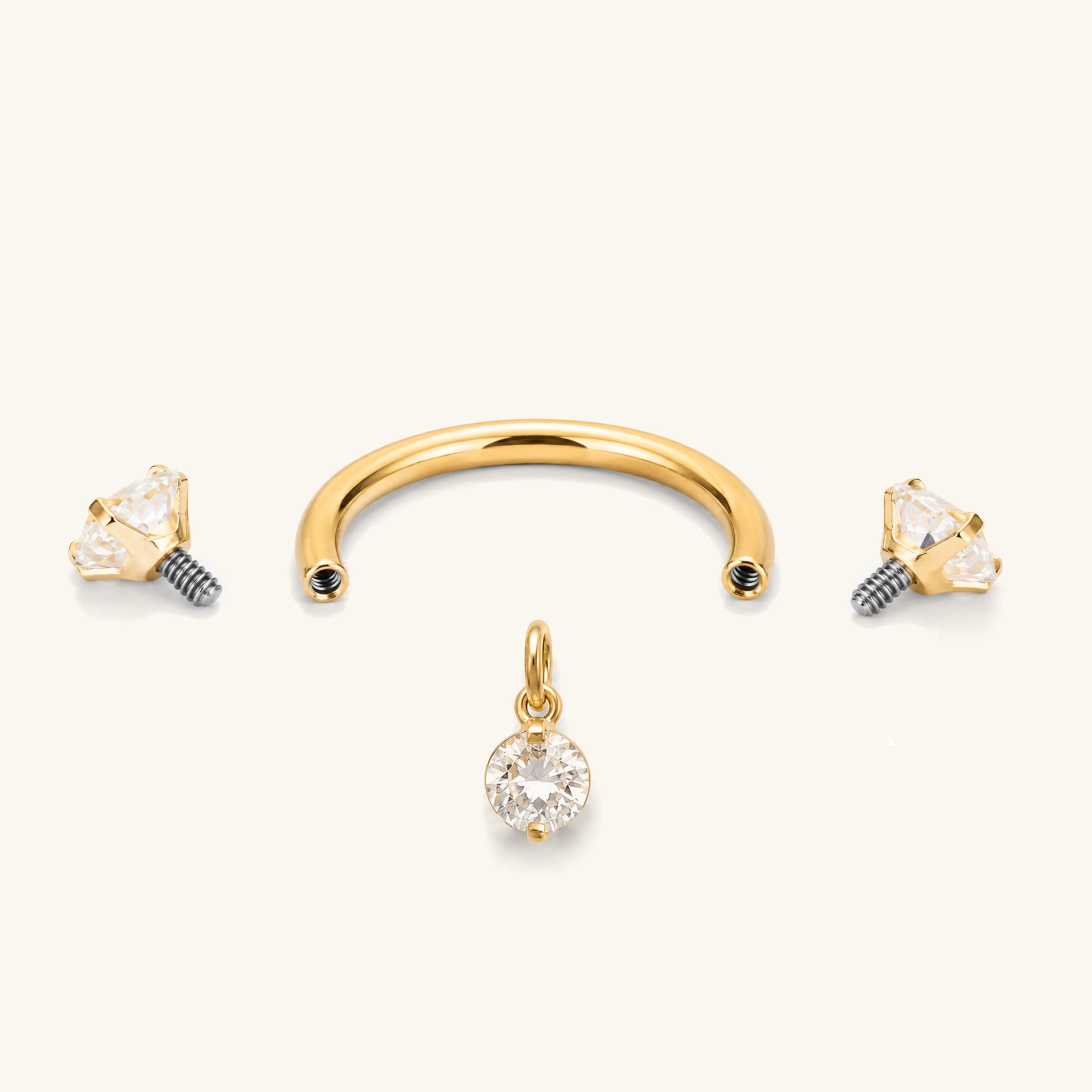 Serene Drop Horseshoe Ring