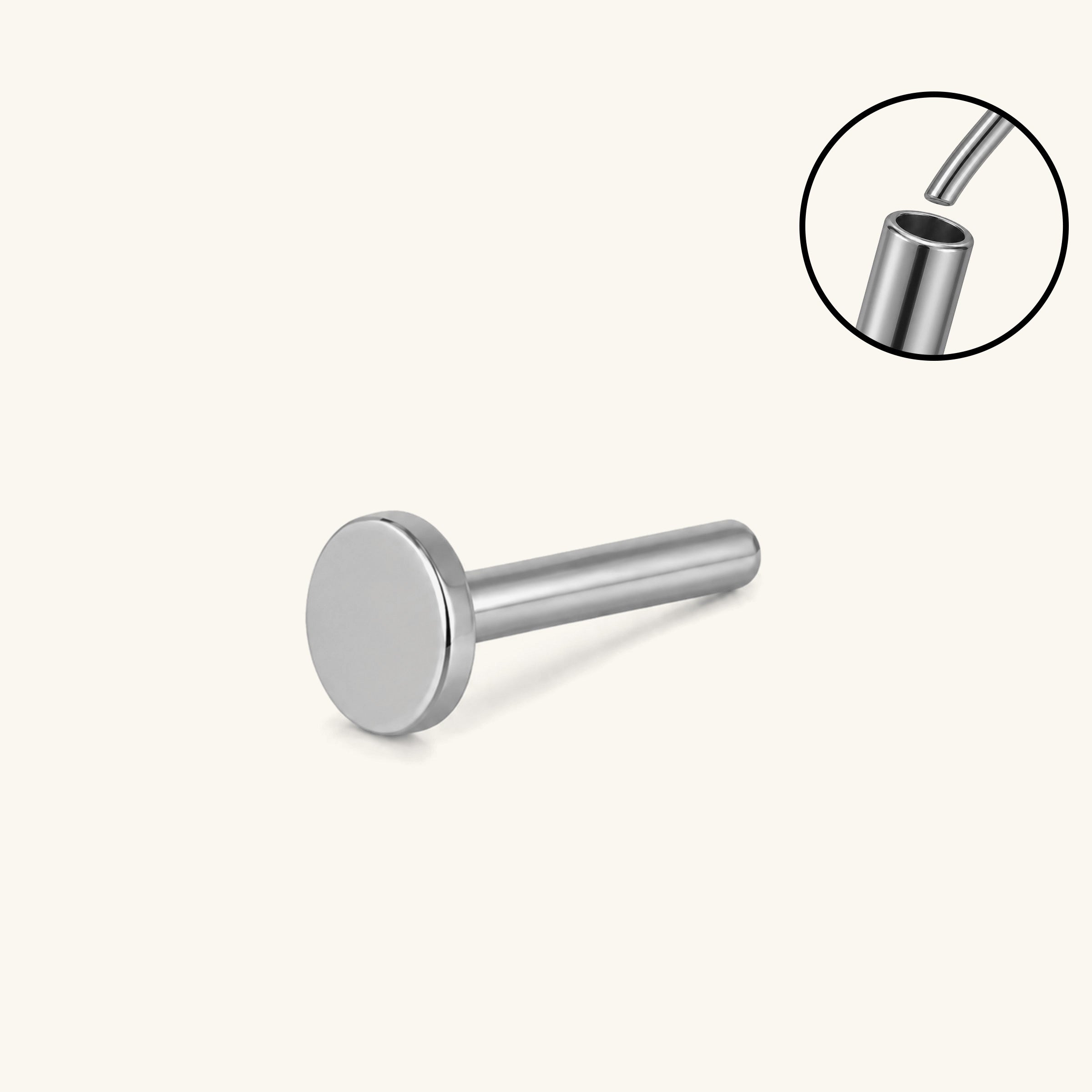 Threadless Flat Back Post (Titanium)