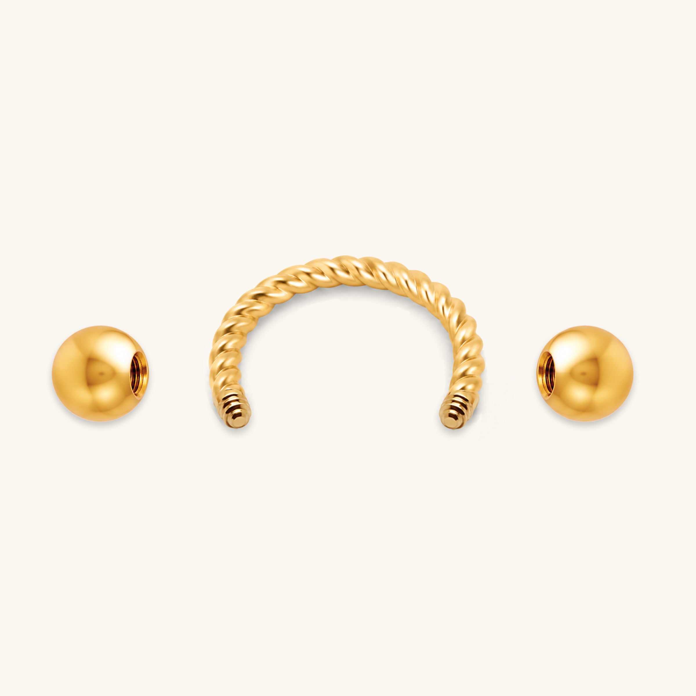 Twisted Glow Horseshoe Ring