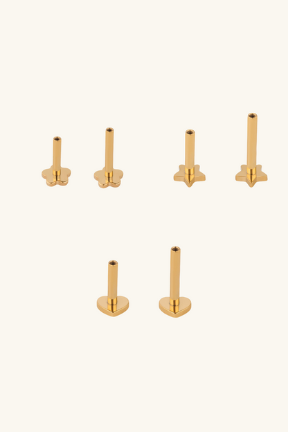 6 pcs Titanium Flatback Kit