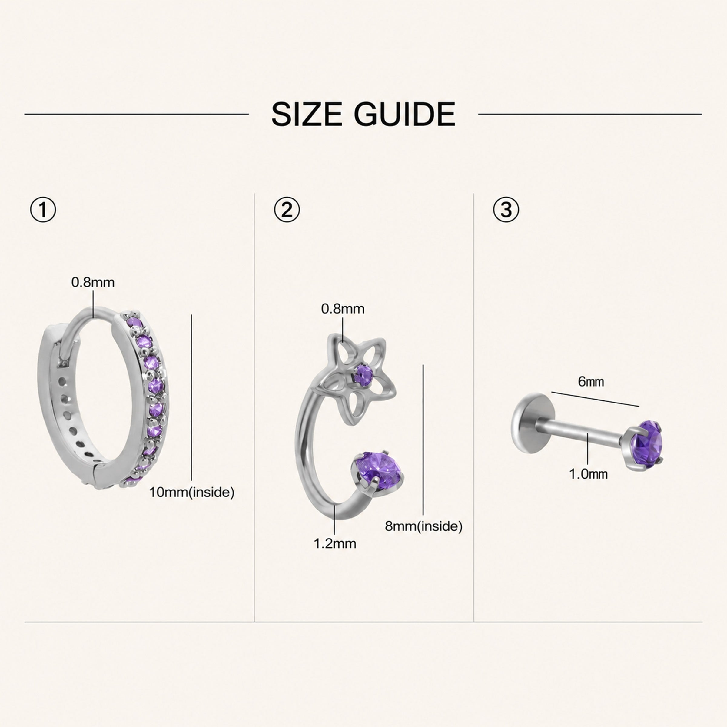 Vanna Flower Ear Stack Set