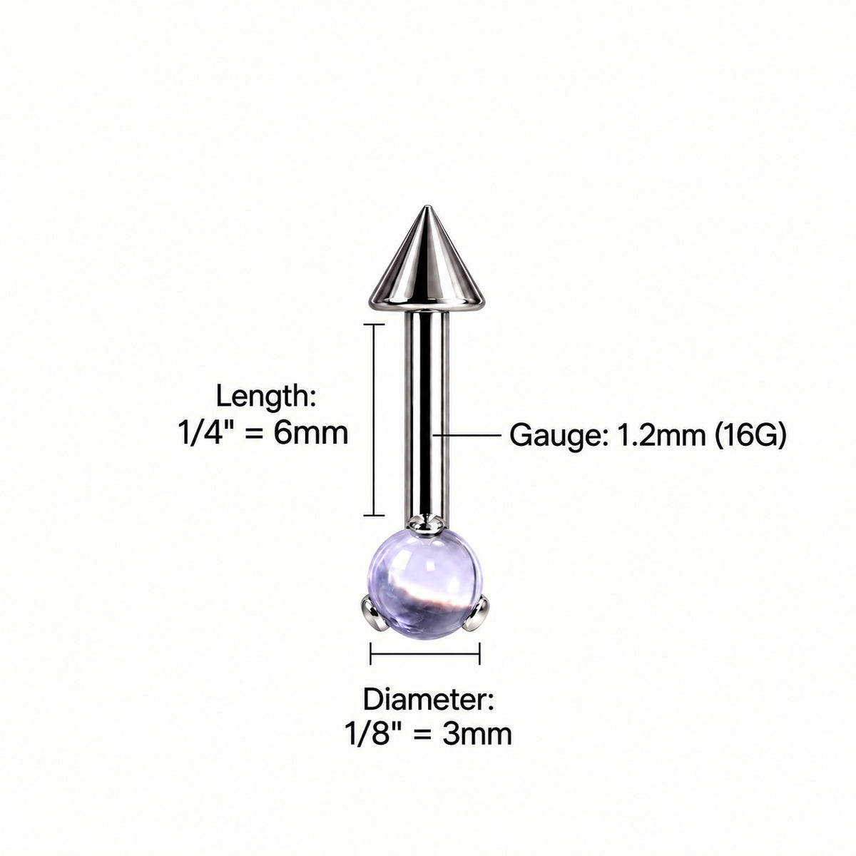 Titanium Kiana Vertical Helix - OumoJewelry
