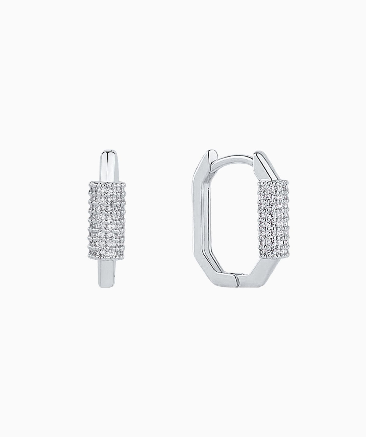 Lock Hoop Earrings - Brass - Oumo Jewelry