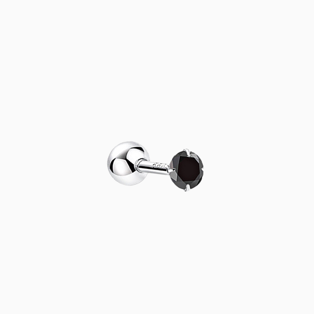 Eternal Black Gemstone Stud - OhmoJewelry